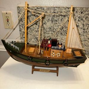 Sailing Ship Handmade Wooden Model Maritime/Nautical Decor